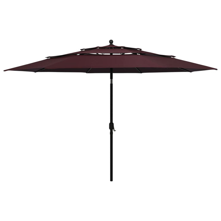 Umbrelă De Grădină 3 Niveluri, Stâlp Aluminiu, Taupe, 2,5 M