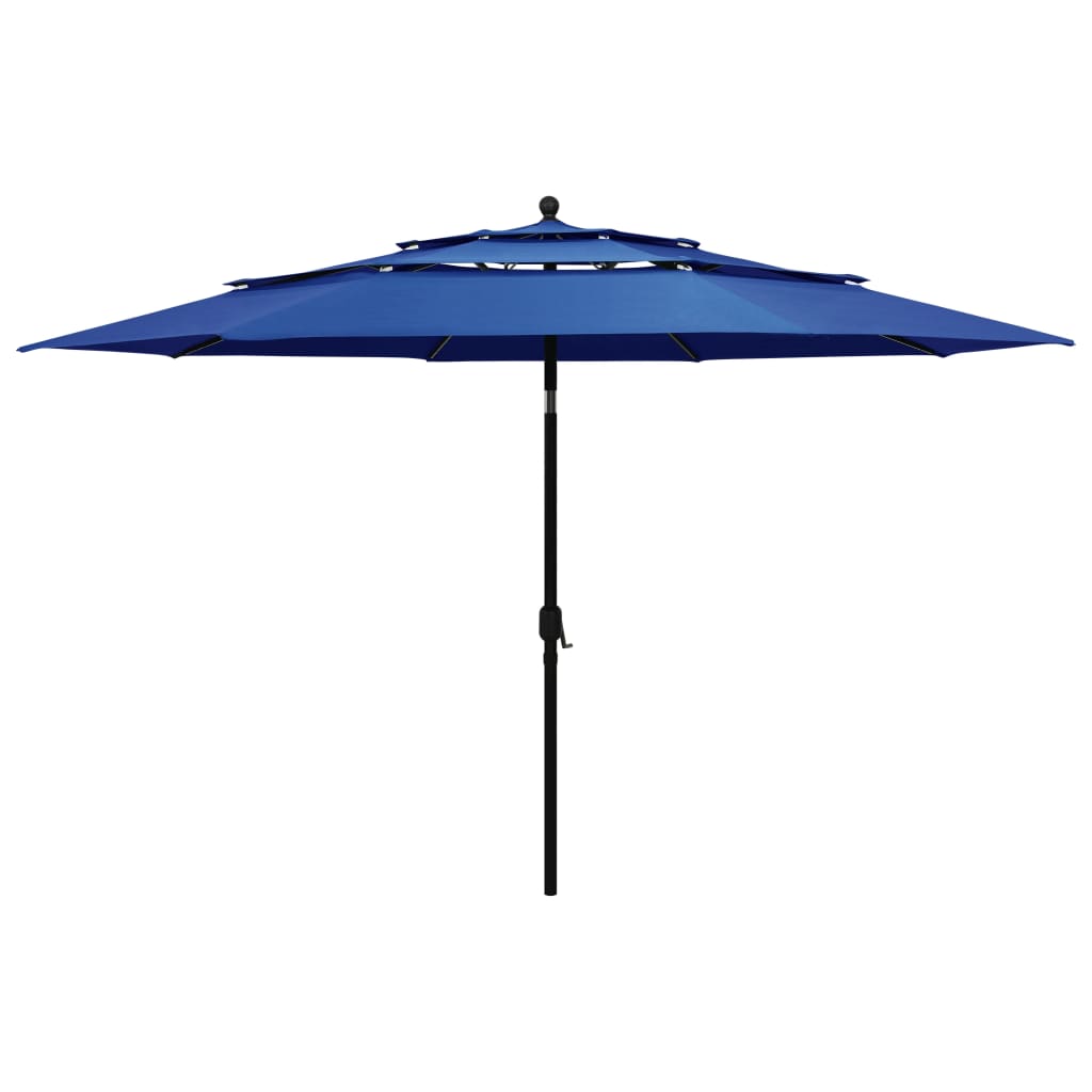 Umbrelă De Grădină 3 Niveluri, Stâlp Aluminiu, Taupe, 2,5 M