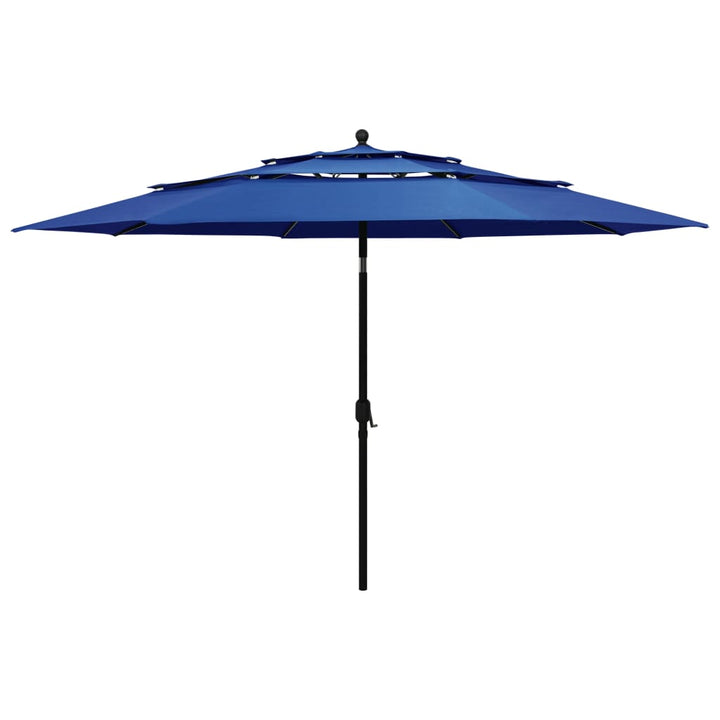 Umbrelă De Grădină 3 Niveluri, Stâlp Aluminiu, Taupe, 2,5 M