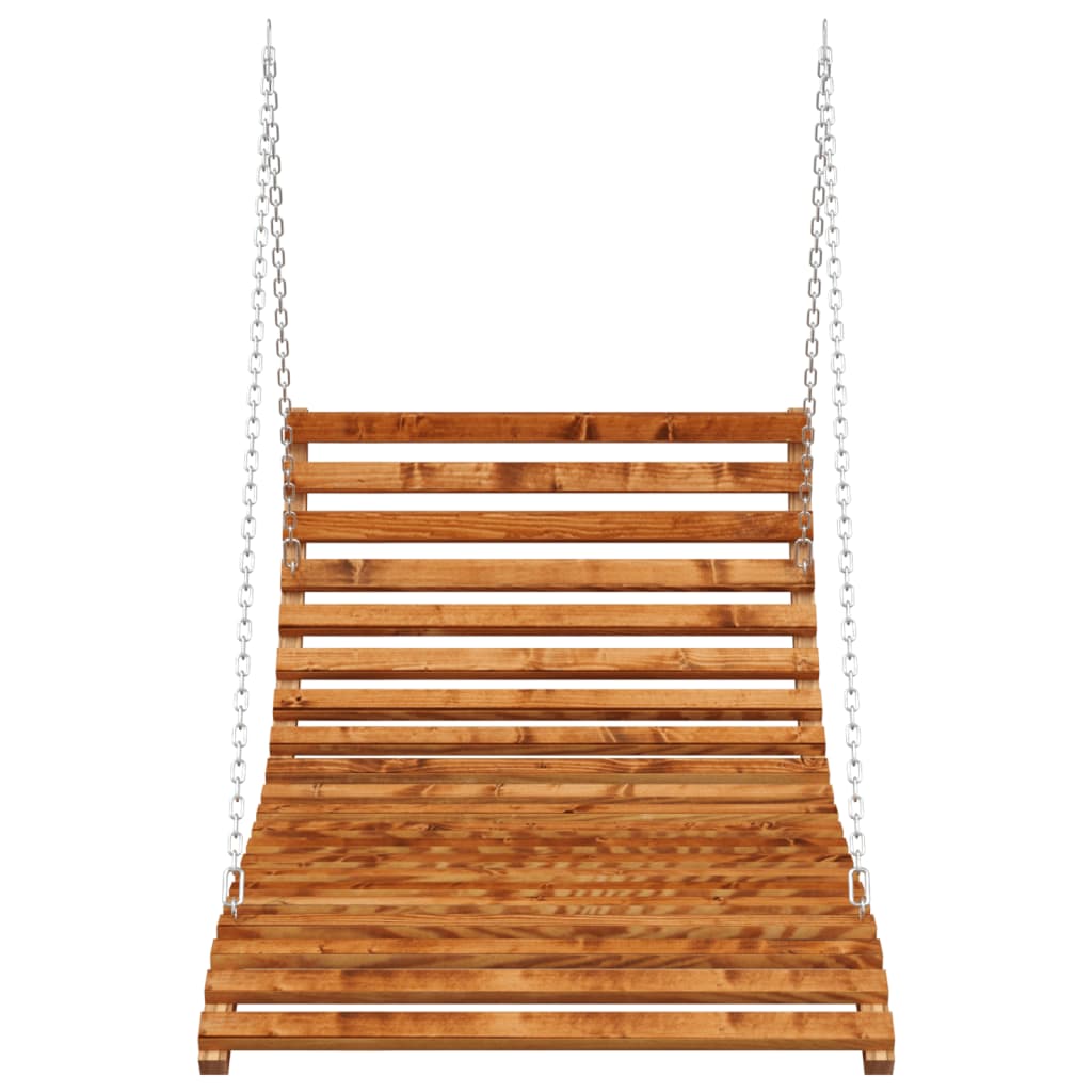 Balansoar Pat, 115X147X46 Cm, Lemn Masiv Curbat Cu Finisaj Tec