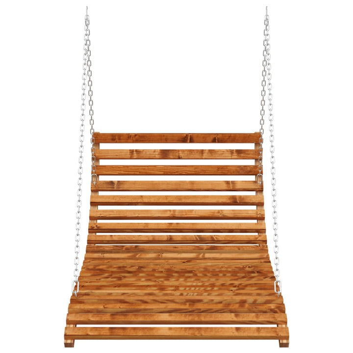 Balansoar Pat, 115X147X46 Cm, Lemn Masiv Curbat Cu Finisaj Tec