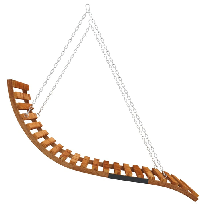 Balansoar Pat, 115X147X46 Cm, Lemn Masiv Curbat Cu Finisaj Tec