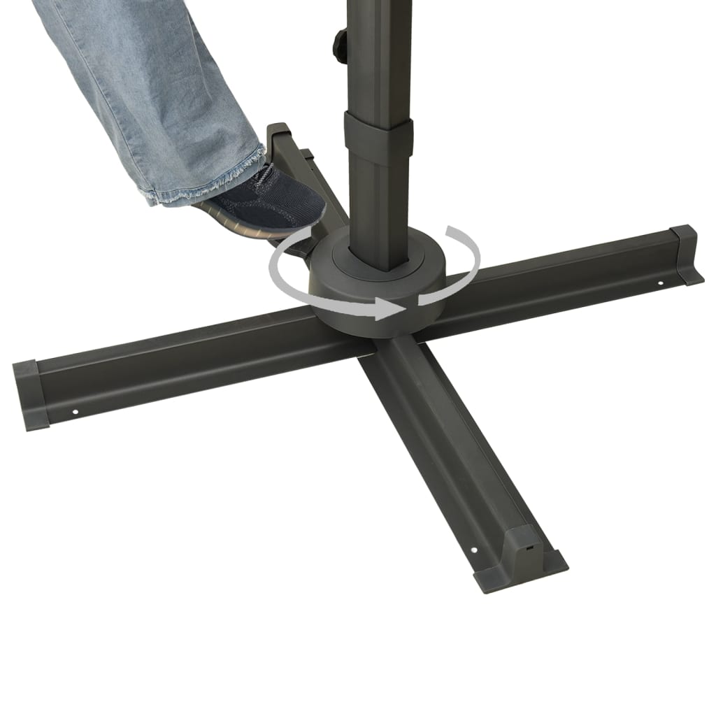 Umbrelă În Consolă Cu Stâlp Și Led-Uri, , 300 Cm