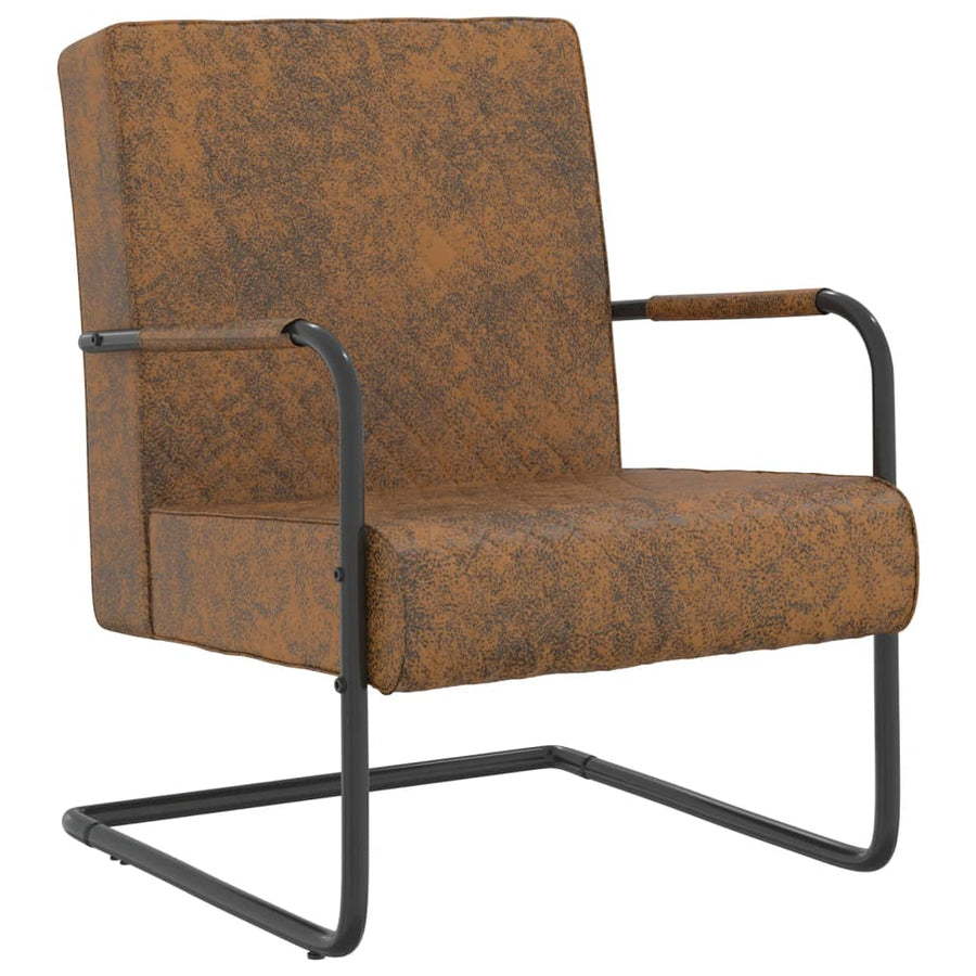 Scaun Tip Consolă, Maro, Material Textil