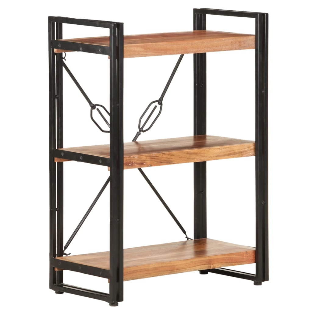 Bibliotecă Cu 3 Rafturi, 60X30X, Lemn Masiv De Acacia