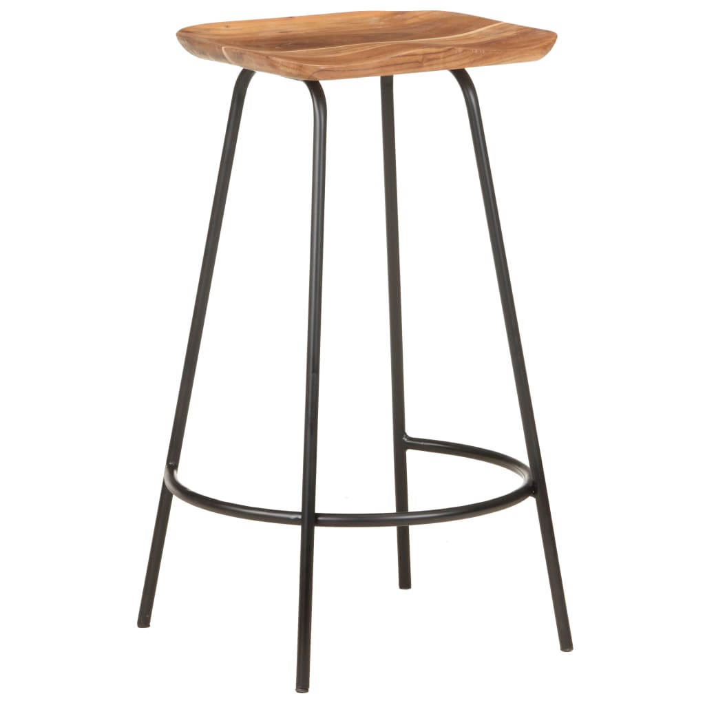 Taburete De Bar, 4 Buc., Lemn Masiv De Acacia