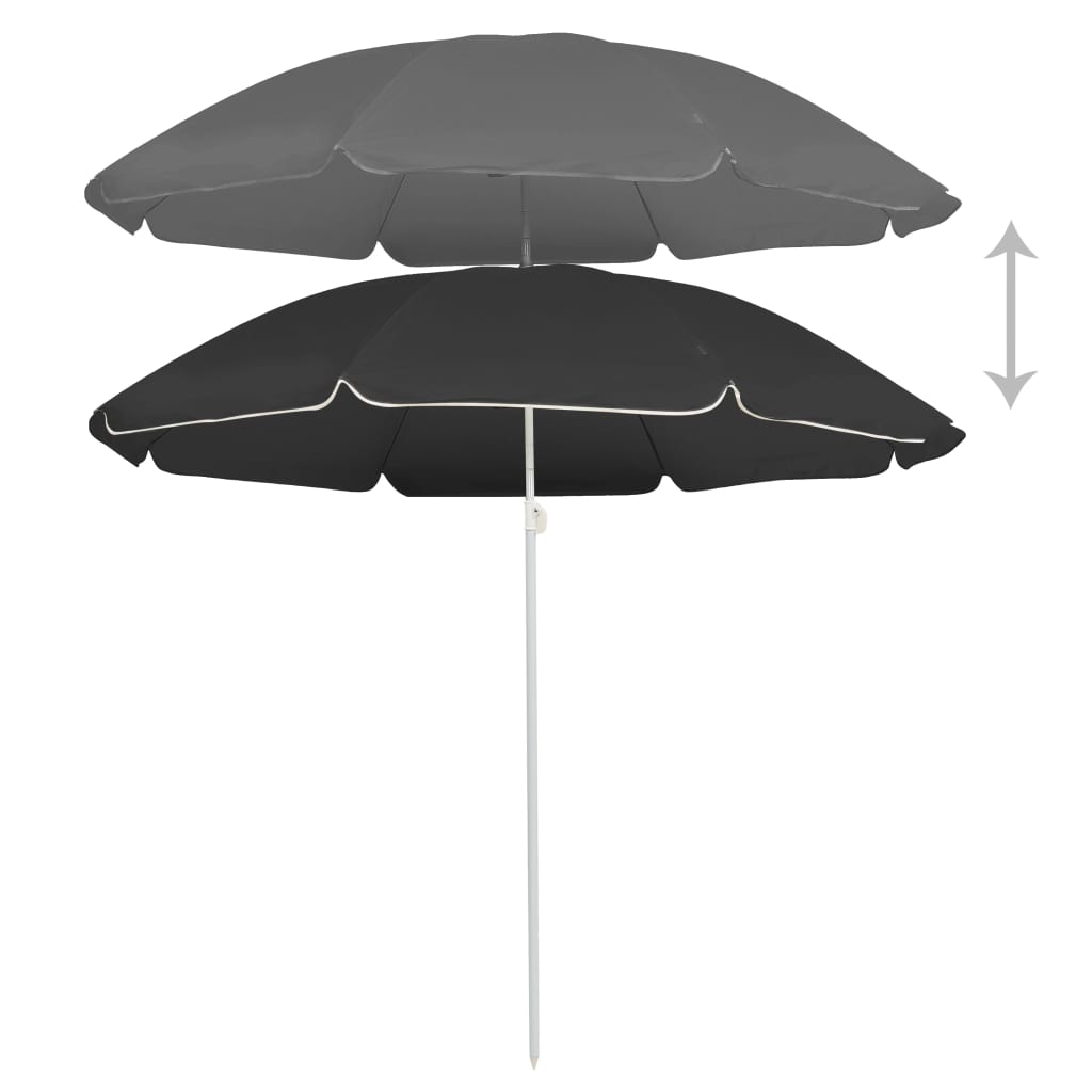 Umbrelă De Soare De Grădină, Stâlp Din Oțel, , 180 Cm