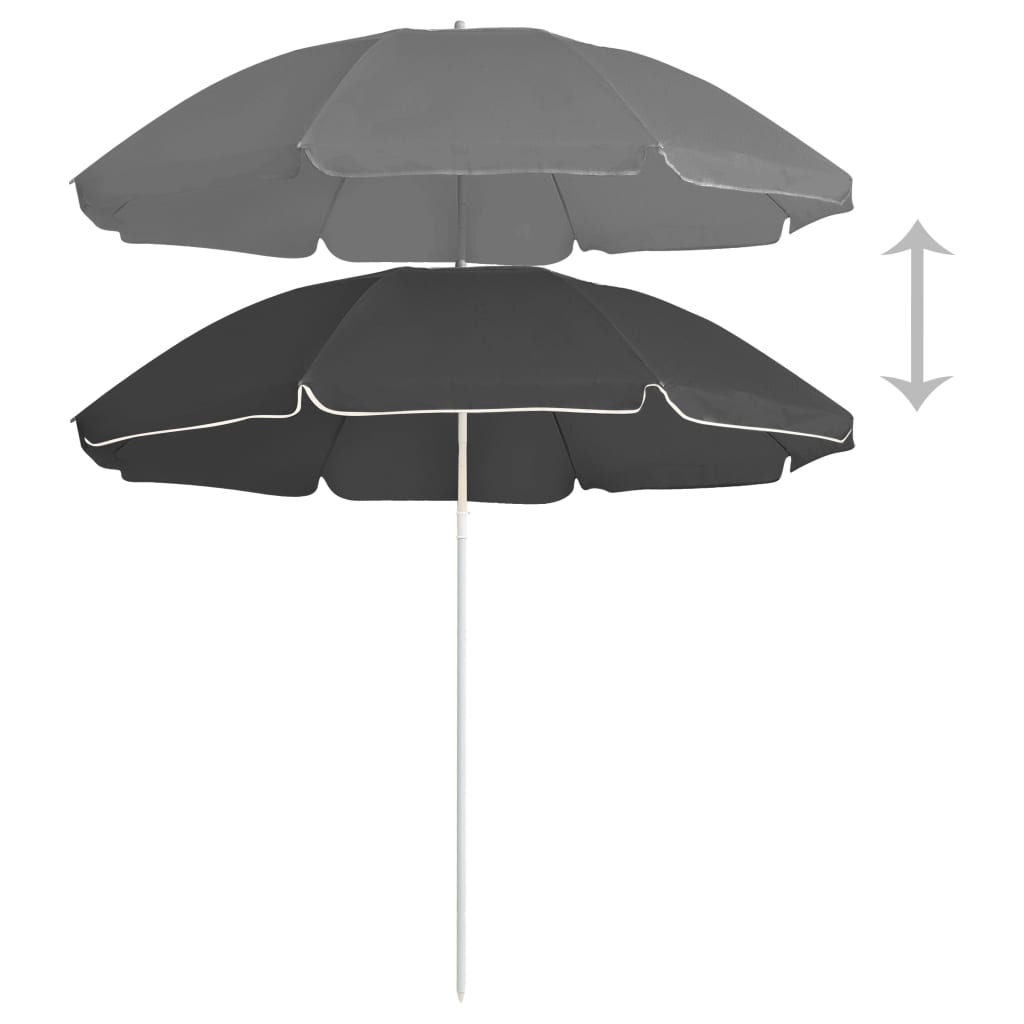 Umbrelă De Soare De Grădină, Stâlp Din Oțel, , 180 Cm