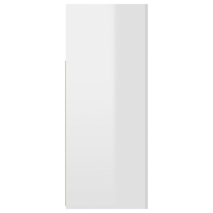 Servantă Cu Lumini Led, Alb Extra Lucios,115,5X30X75 Cm