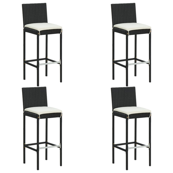 Vixl Set Mobilier Bar De Grădină Cu Perne, 5 Piese, , Poliratan