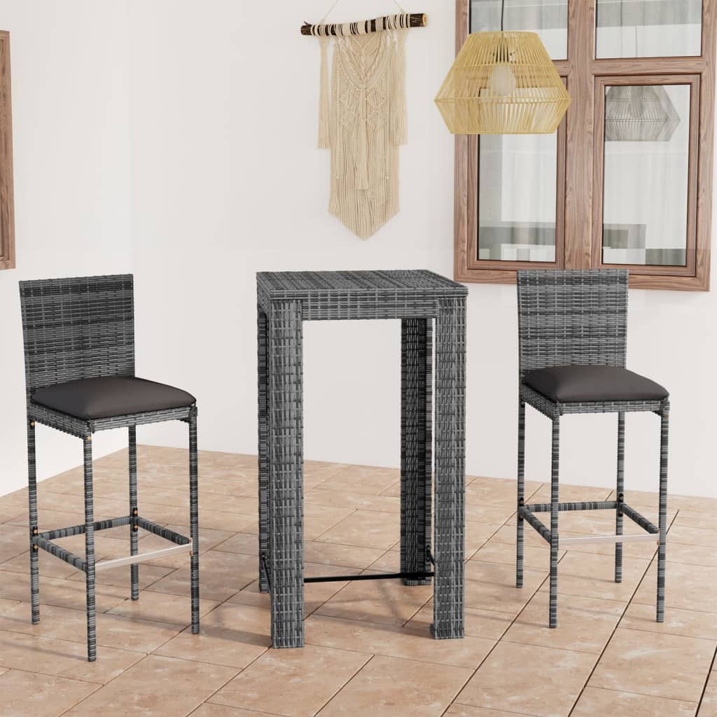 Set Mobilier Bar De Exterior Cu Perne 5 Piese, , Poliratan