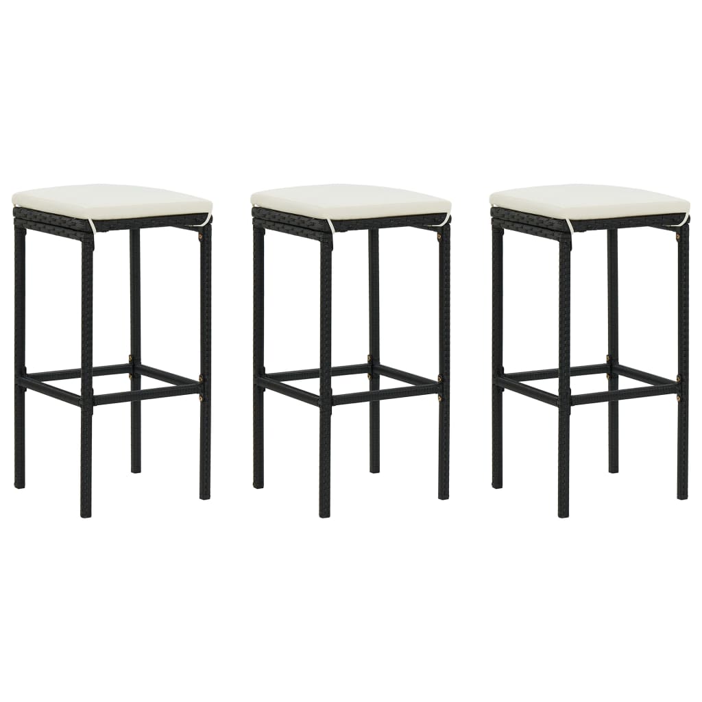 Set Mobilier Bar De Grădină Cu Perne, 4 Piese,