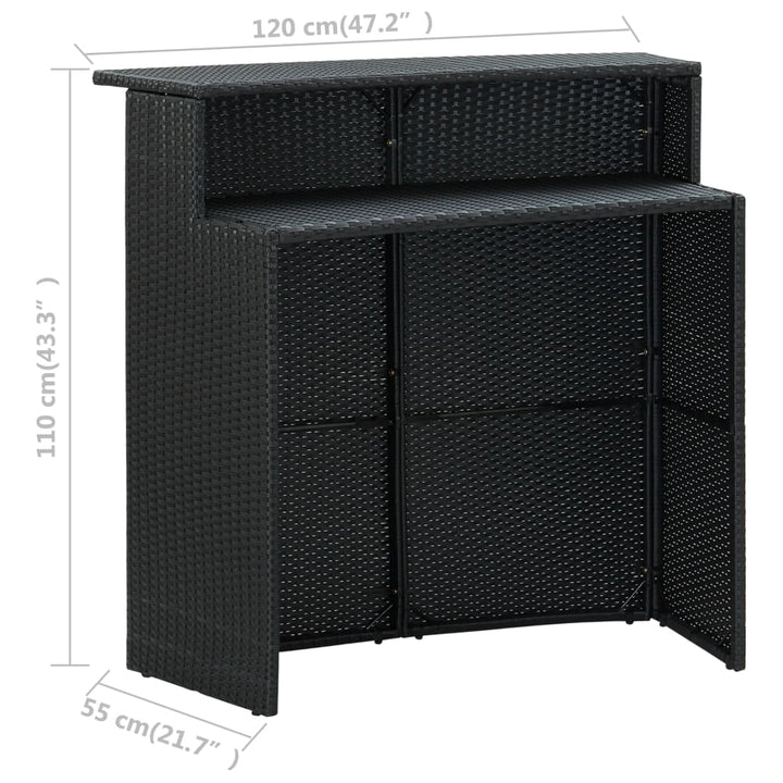 Set Mobilier Bar De Grădină Cu Perne, 3 Piese,
