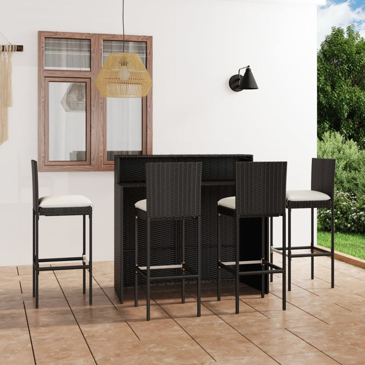 Set Mobilier Bar De Grădină Cu Perne, 3 Piese,