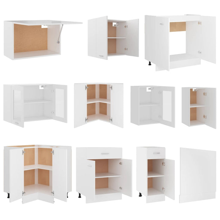 Set Dulapuri De Bucătărie, 11 Piese, , Pal