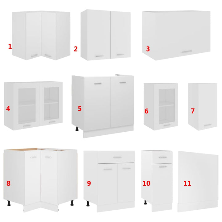 Set Dulapuri De Bucătărie, 11 Piese, , Pal