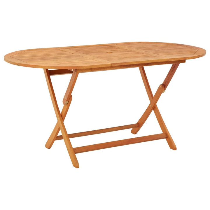 Masă De Grădină Pliabilă, Ø60X75 Cm, Lemn Masiv Eucalipt