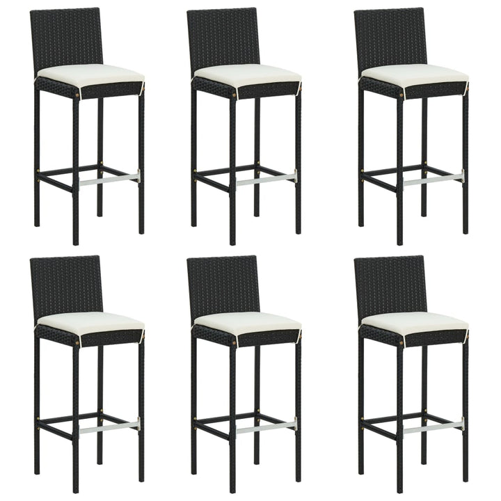Set Mobilier Bar De Grădină Cu Perne, 7 Piese,