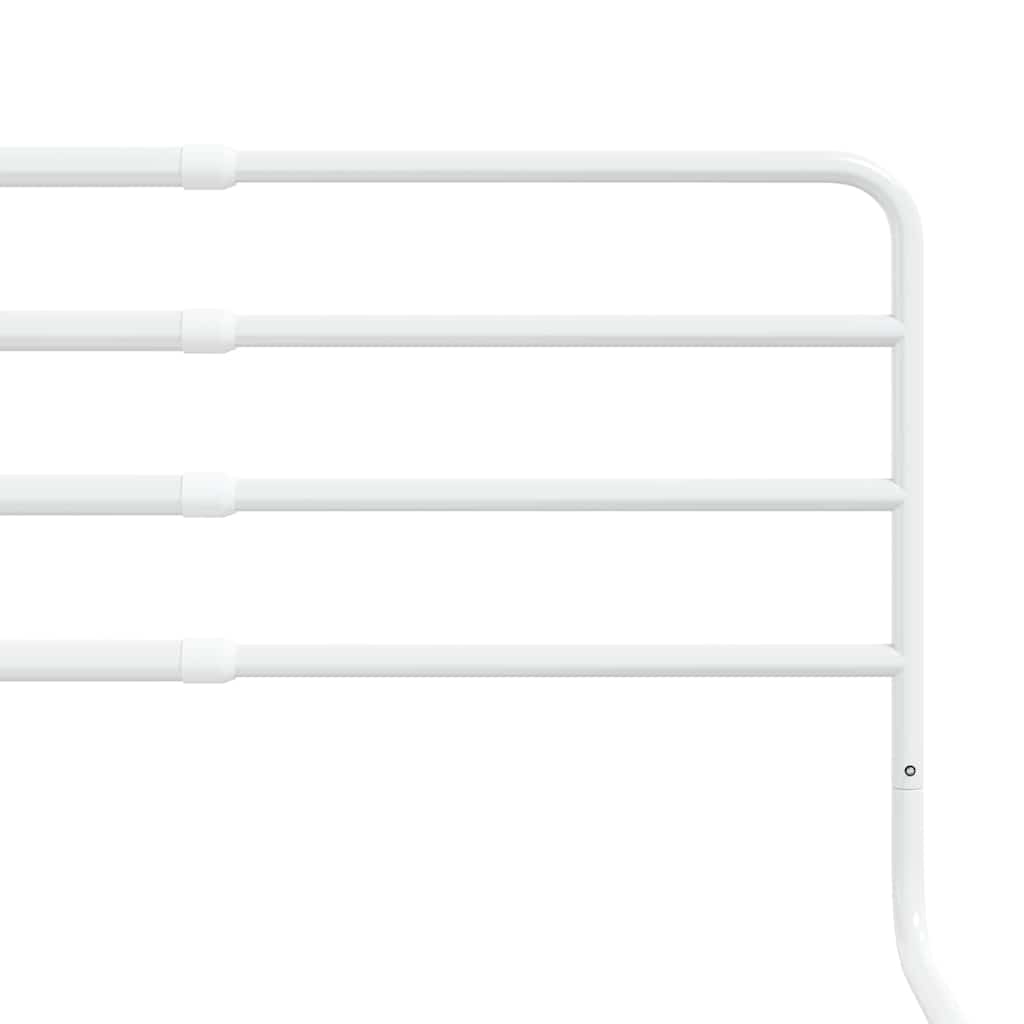 Balustradă De Protecție Pat Copii, Alb, (76-137)X55 Cm, Fier