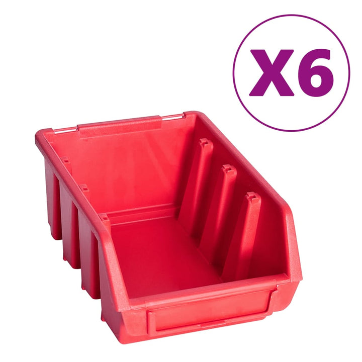 Set Cutii Depozitare 39 Piese Cu Panouri De Perete, Roșu&Negru