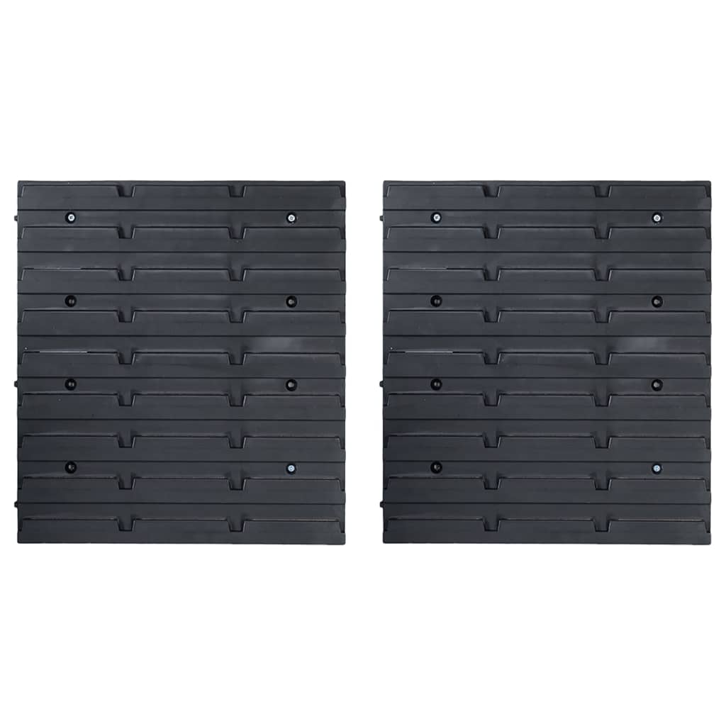 Set Cutii Depozitare 39 Piese Cu Panouri De Perete, Roșu&Negru