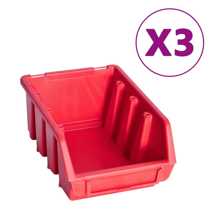 Set Cutii Depozitare 34 Piese Cu Panouri De Perete, Roșu&Negru