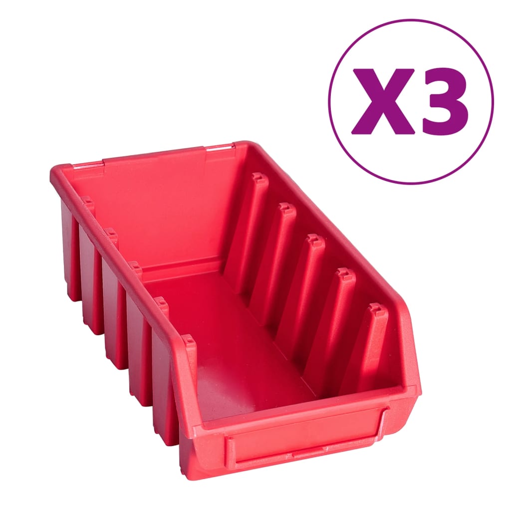 Set Cutii Depozitare 34 Piese Cu Panouri De Perete, Roșu&Negru