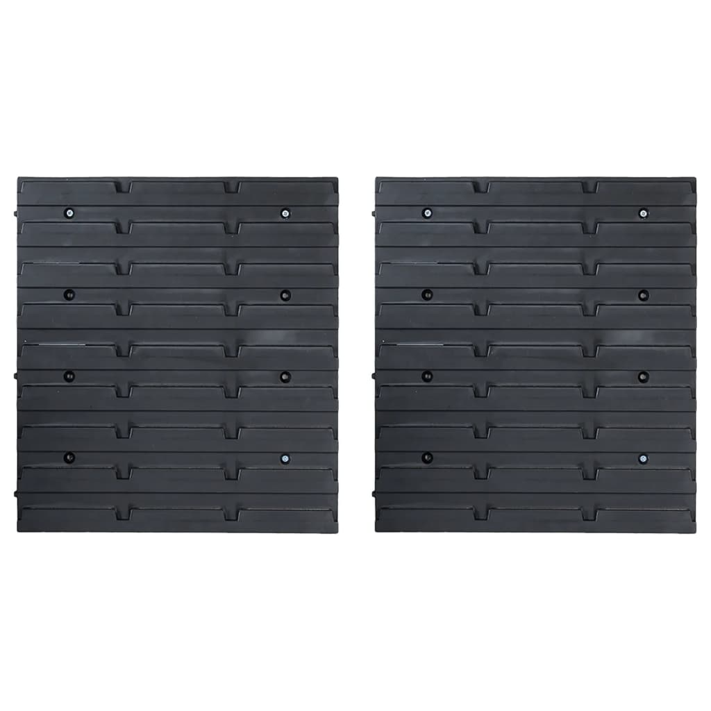 Set Cutii Depozitare 34 Piese Cu Panouri De Perete, Roșu&Negru