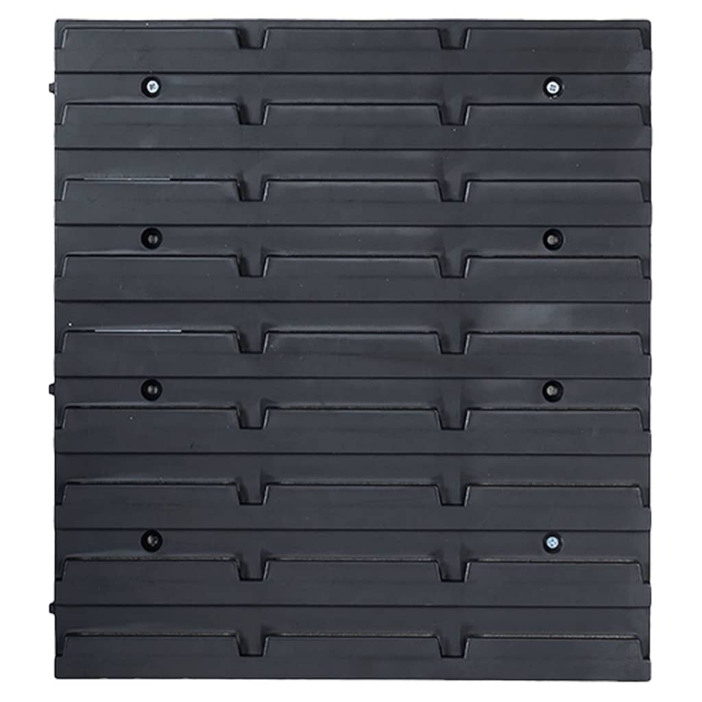 Set Cutii Depozitare 80 Piese Cu Panouri De Perete, Roșu&Negru