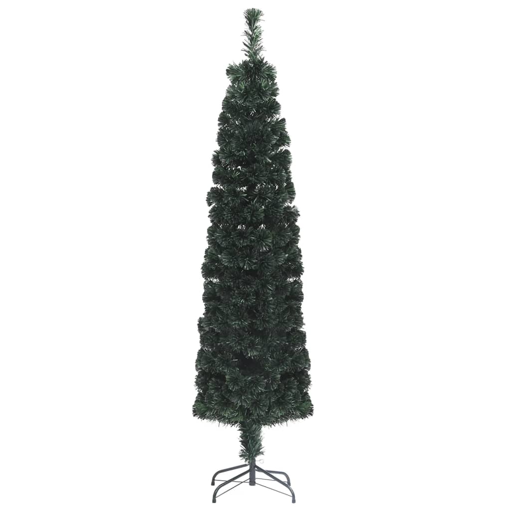 Pom De Crăciun Artificial Subțire Cu Suport 240 Cm Fibră Optică