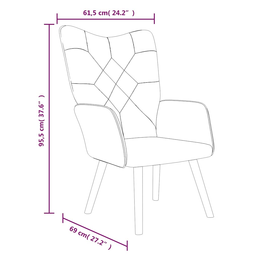 Scaun De Relaxare Cu Taburet, Textil, Petice
