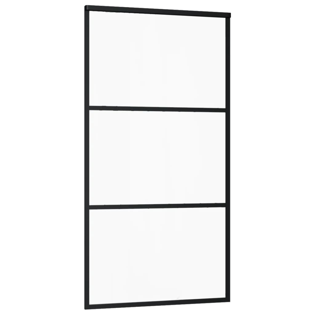 Ușă Glisantă, Negru, , Sticlă Esg Și Aluminiu