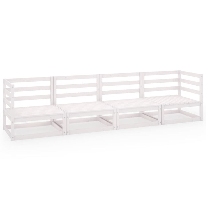 Set Mobilier De Grădină Cu 4 Locuri, , Lemn Masiv De Pin