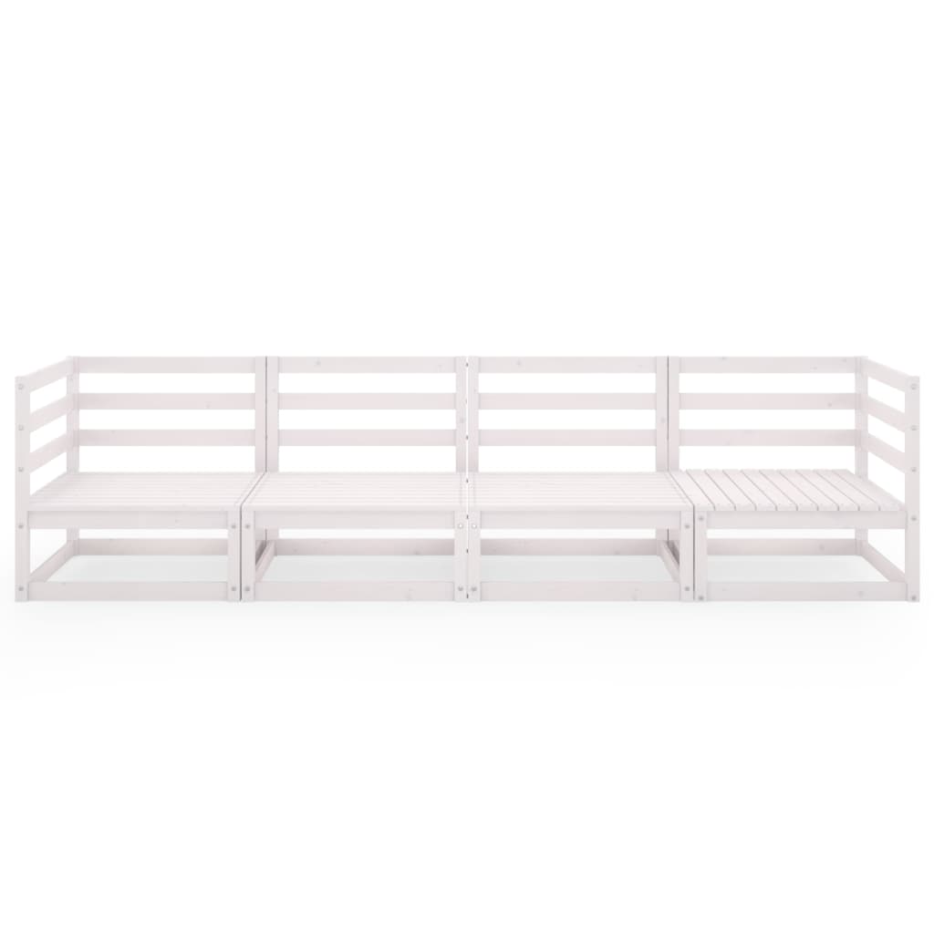 Set Mobilier De Grădină Cu 4 Locuri, , Lemn Masiv De Pin