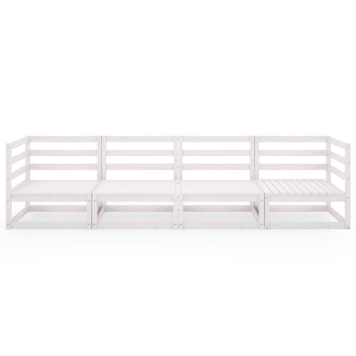 Set Mobilier De Grădină Cu 4 Locuri, , Lemn Masiv De Pin