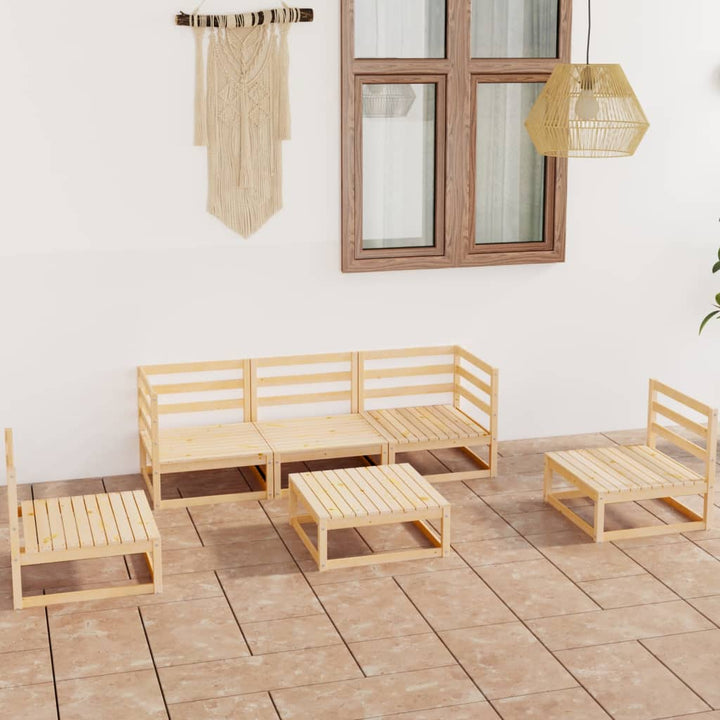 Vixl Set Mobilier De Grădină Cu Perne, 6 Piese, Lemn Masiv De Pin