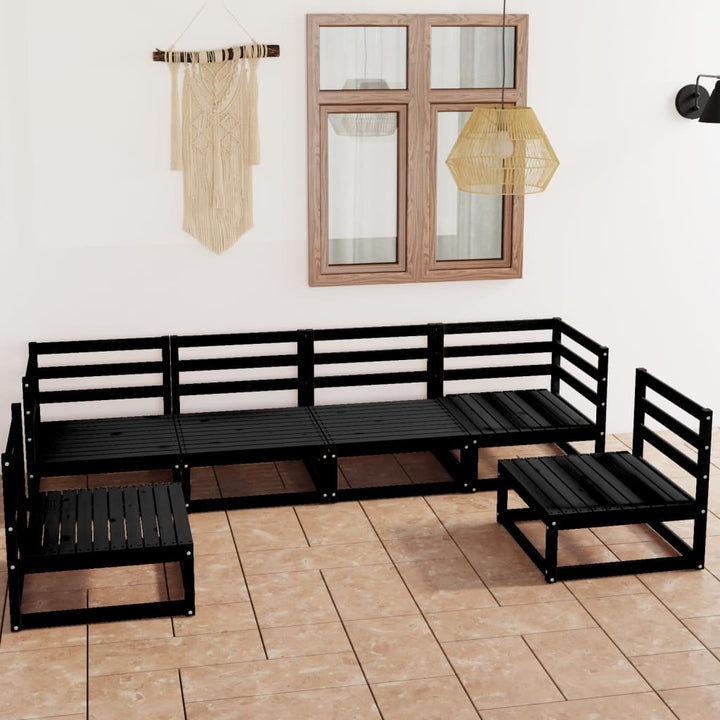 Vixl Set Mobilier De Grădină Cu Perne, 6 Piese, Lemn Masiv De Pin