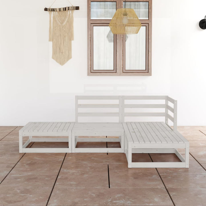 Vixl Set Mobilier De Grădină Cu Perne, 4 Piese, Lemn Masiv De Pin