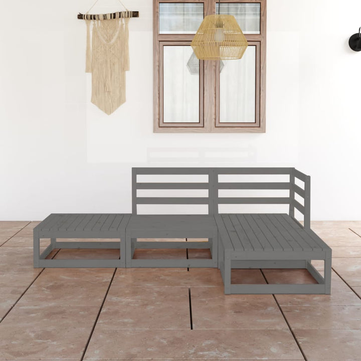Vixl Set Mobilier De Grădină Cu Perne, 4 Piese, Lemn Masiv De Pin