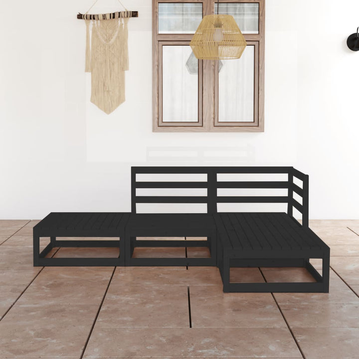 Vixl Set Mobilier De Grădină Cu Perne, 4 Piese, Lemn Masiv De Pin