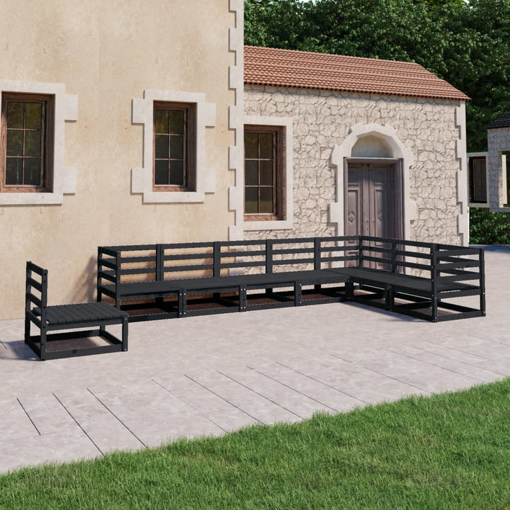 Vixl Set Mobilier Grădină Cu Perne, 8 Piese, , Lemn Masiv De Pin
