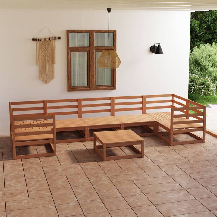 Vixl Set Mobilier Grădină, Perne, 8 Piese, Lemn Masiv Pin