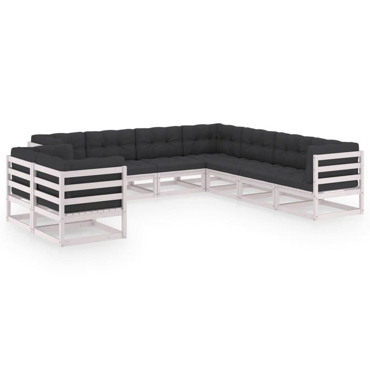 Vixl Set Mobilier Grădină, Perne, 9 Piese, Lemn Masiv Pin
