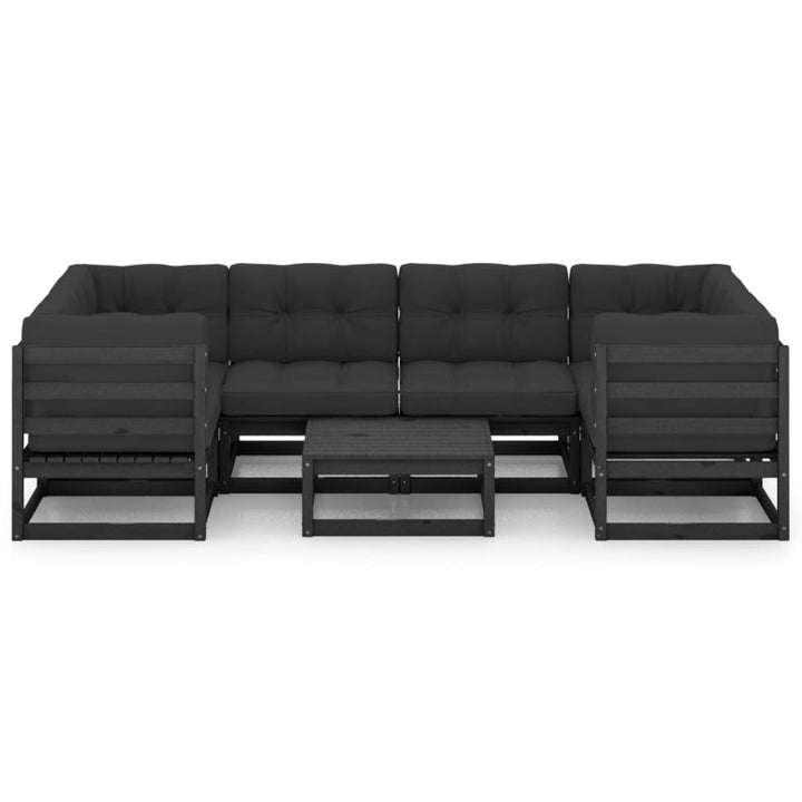 Vixl Set Mobilier Grădină Cu Perne, 7 Piese, , Lemn Masiv Pin