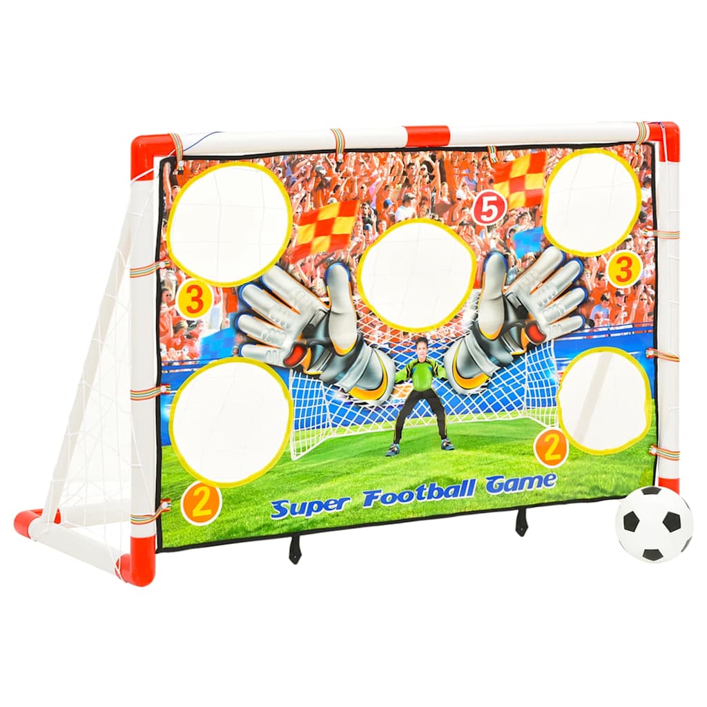 Set Poartă De Fotbal Copii Cu Perete De Poartă 120X51X77,5 Cm