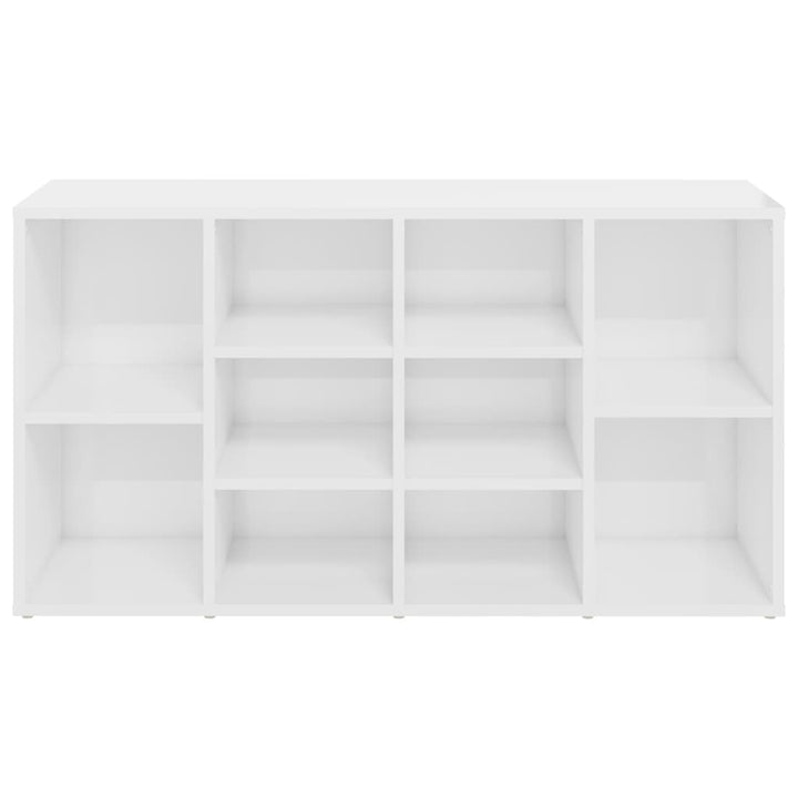 Banchetă Pantofar Alb Extralucios 103X30X54,5 Cm Lemn Prelucrat