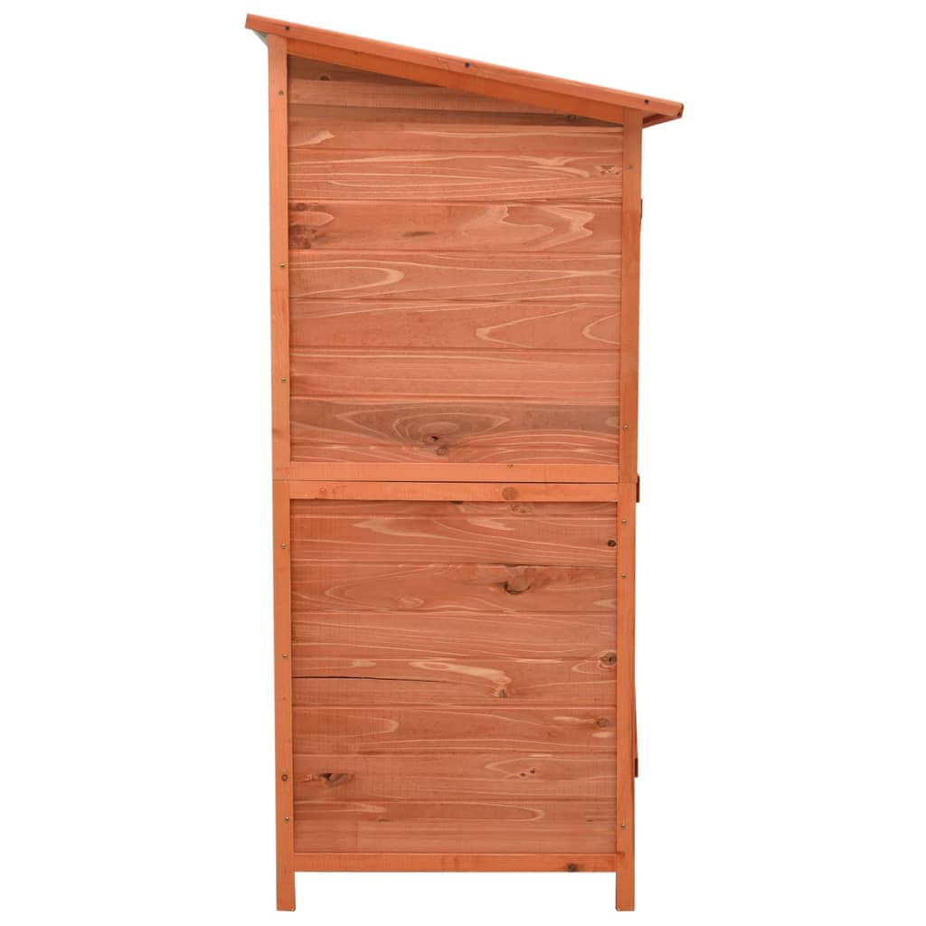 Magazie Grădină Pentru Unelte, 136X75X160 Cm, Lemn Masiv Brad