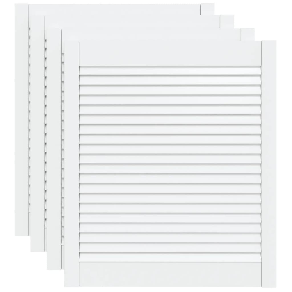 Uși Dulap Design Lambriu 4 Buc. 69X59,4 Cm, Lemn Masiv Pin