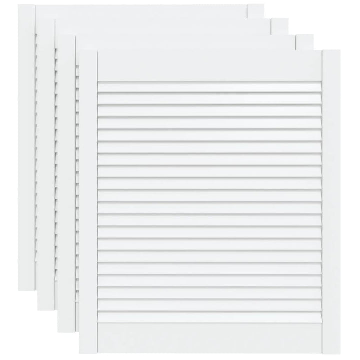 Uși Dulap Design Lambriu 4 Buc. 69X59,4 Cm, Lemn Masiv Pin