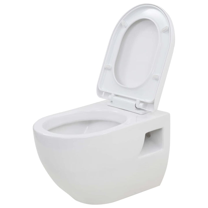 Vas Toaletă Suspendat Cu Rezervor Încastrat Înalt, Ceramică